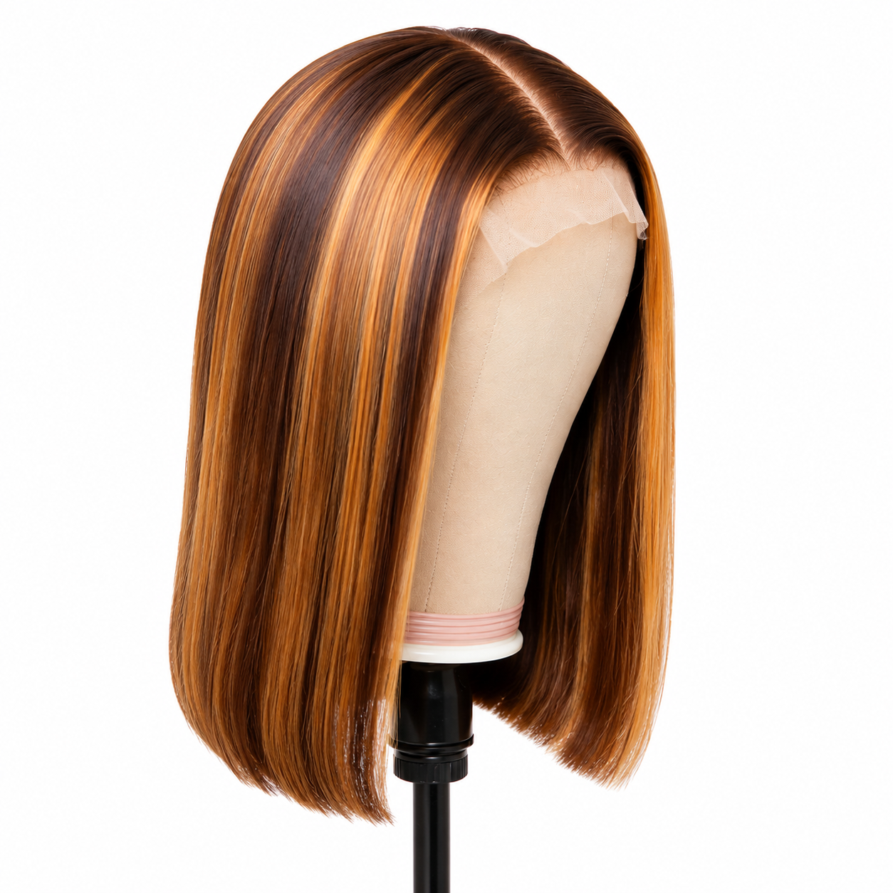 12 Inch Highlight Brown Straight Lace Front Wig