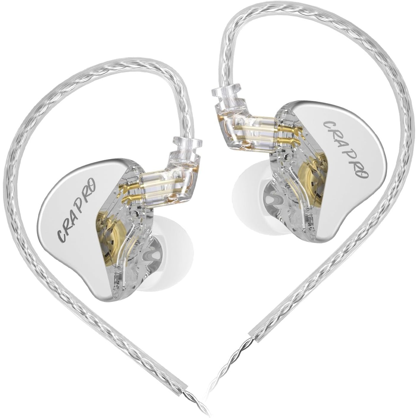 CCA CRA PRO in Ear Monitor Headphones, Ultra-Thin DLC Diaphragm Dynamic Driver Gaming Earbuds, Clear Sound & Deep Bass, IEMS for Musicians