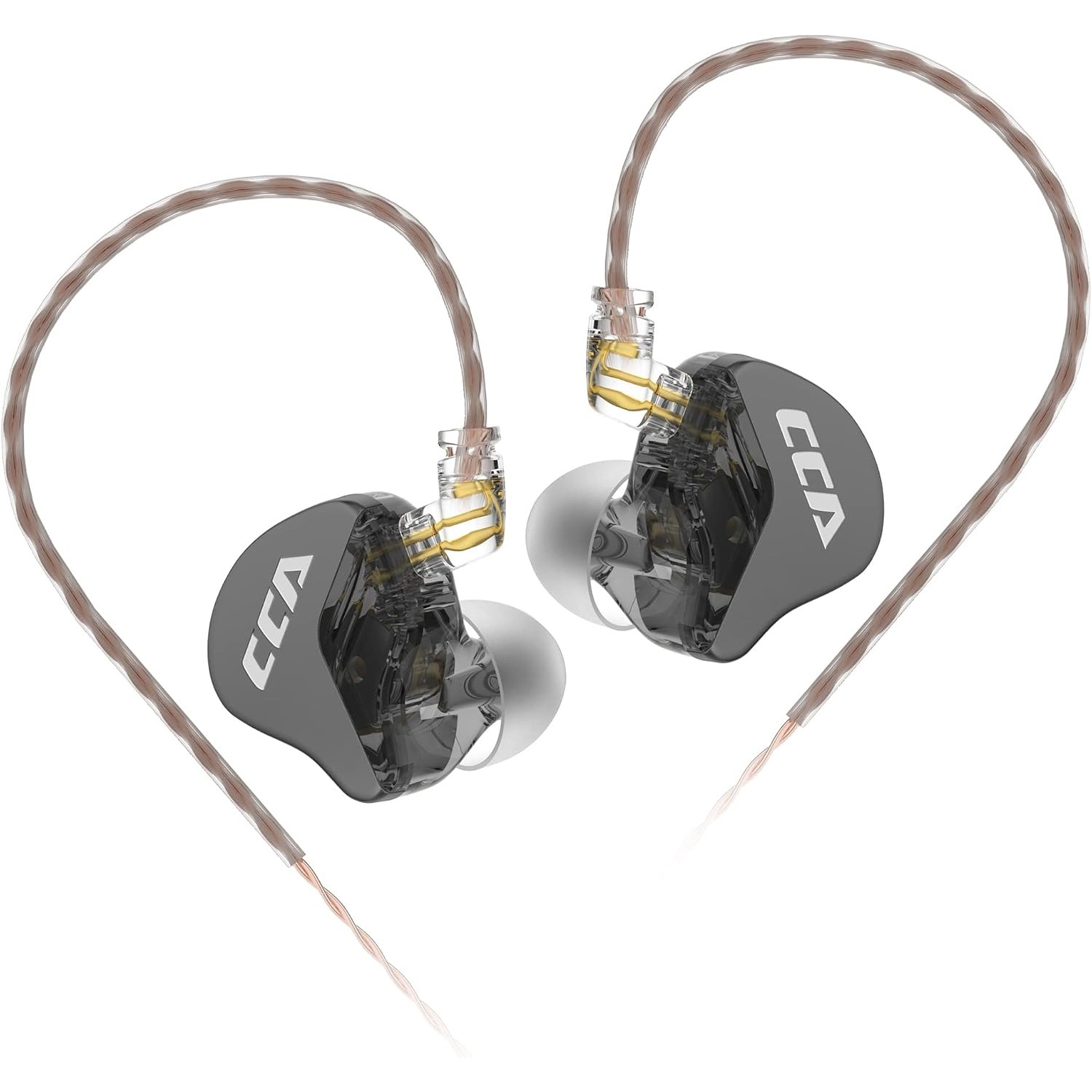 CCA CRA in Ear Monitor, IEM Earphones, Clear Sound & Deep Bass in Ear Headphones, Wired Gaming Earbuds with 2 Pin Detachable Cable for Musicians