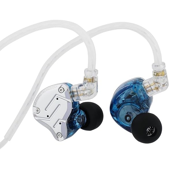 Linsoul KZ ZS10 Pro, in Ear Monitor, HiFi Wired Earbuds, Gaming, Hybrid IEM Earphones Steel Faceplate, Detachable Cable for Musician