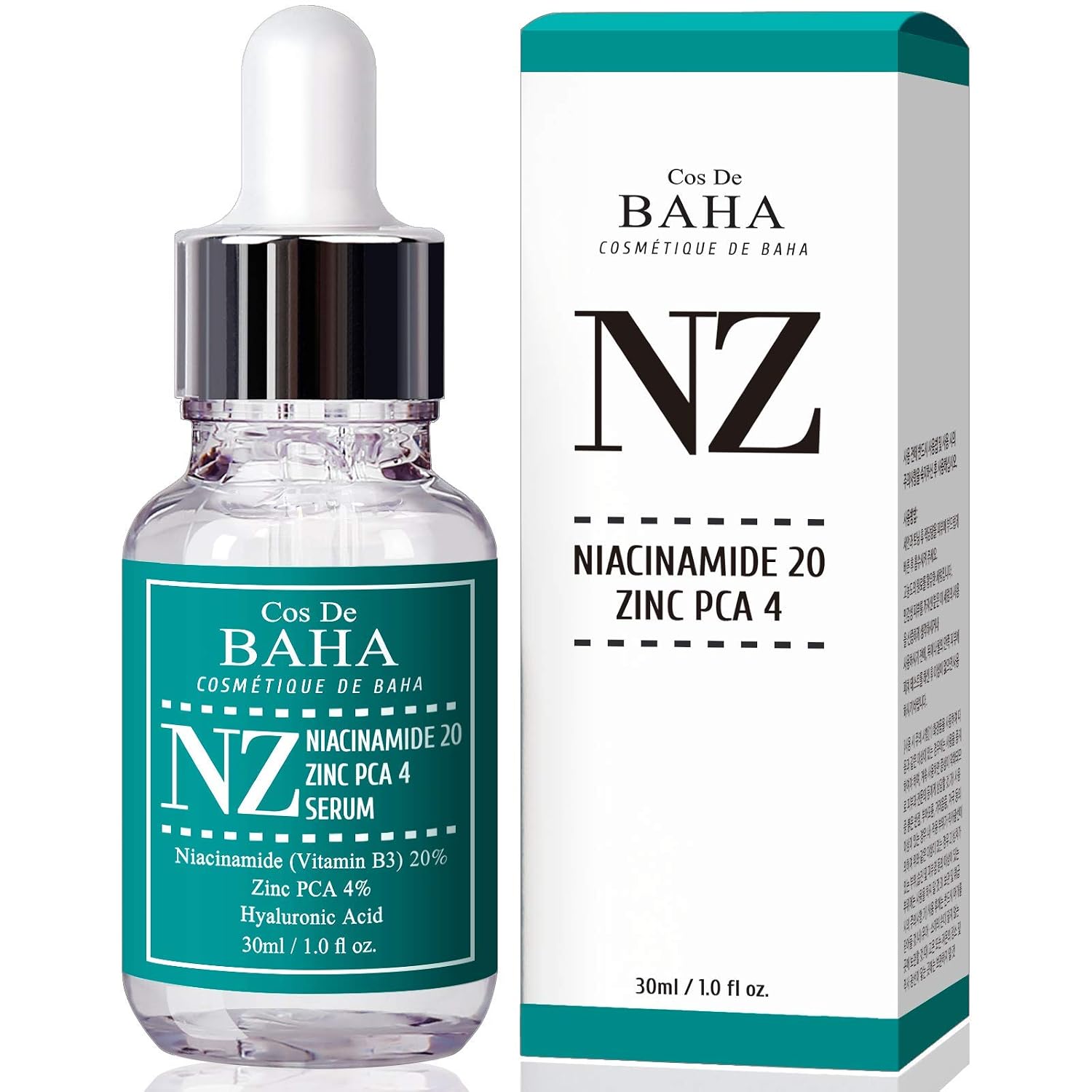 Cos De BAHA Niacinamide 20% + Zinc PCA 4% Serum Pore Reducer, Uneven Skin Tone Treatment, Diminishes Acne Prone, Skin Balancing Pore Reducing(30 ml)