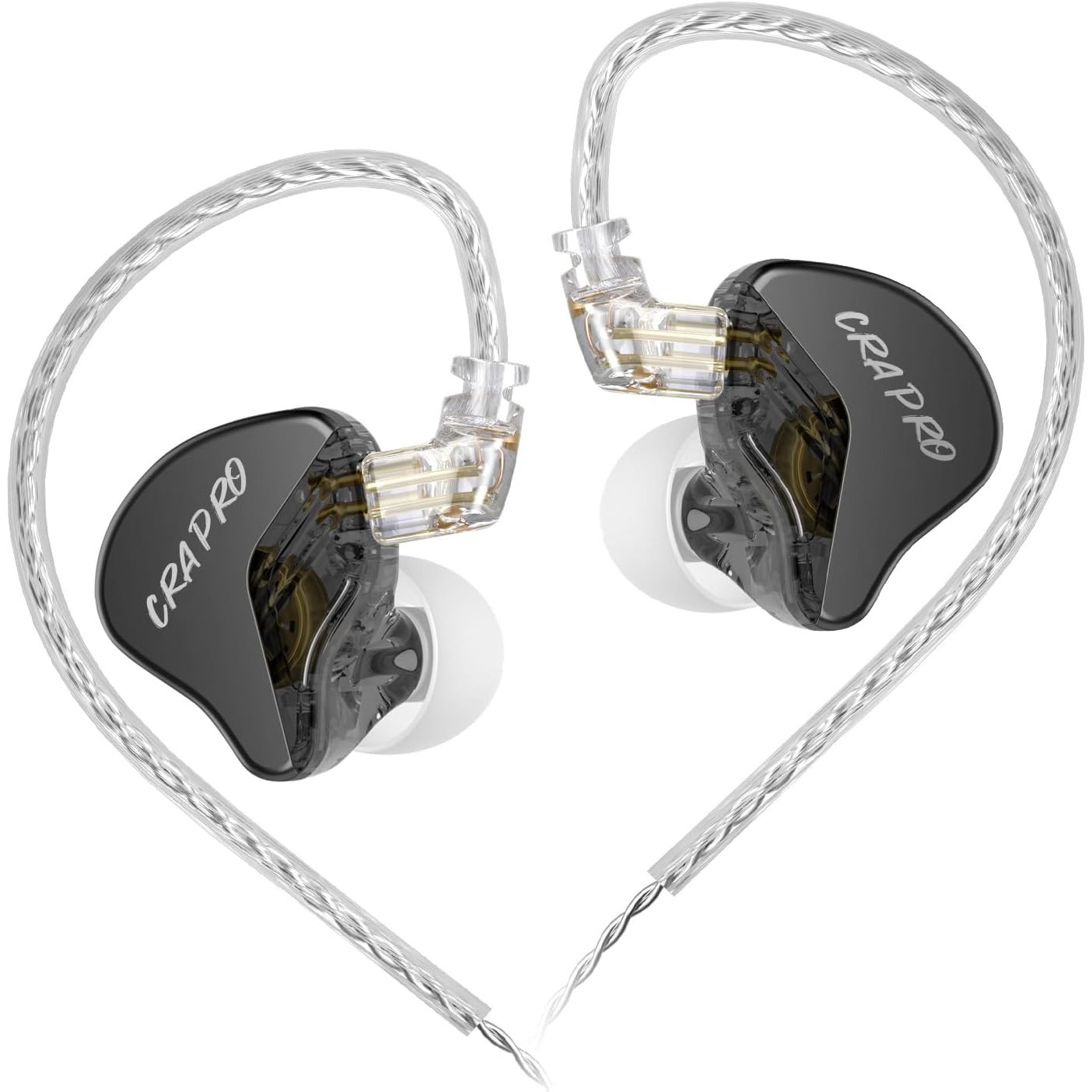 CCA CRA PRO in Ear Monitor Headphones, Ultra-Thin Diaphragm Dynamic Driver Gaming Earbuds, Clear Sound & Deep Bass, IEMS for Musicians